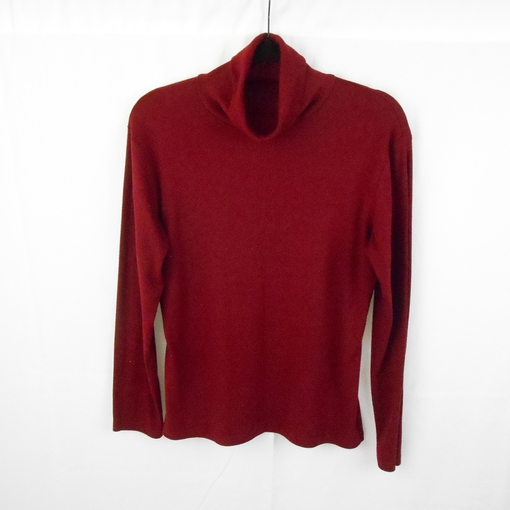Elegant Red Turtleneck Sweater